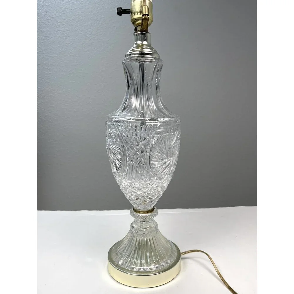 VTG ROBERT ABBEY Hollywood Regency Cut Crystal & Goldtone 27
